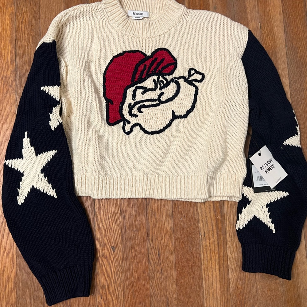 NWT Re/Done Popeye sweater